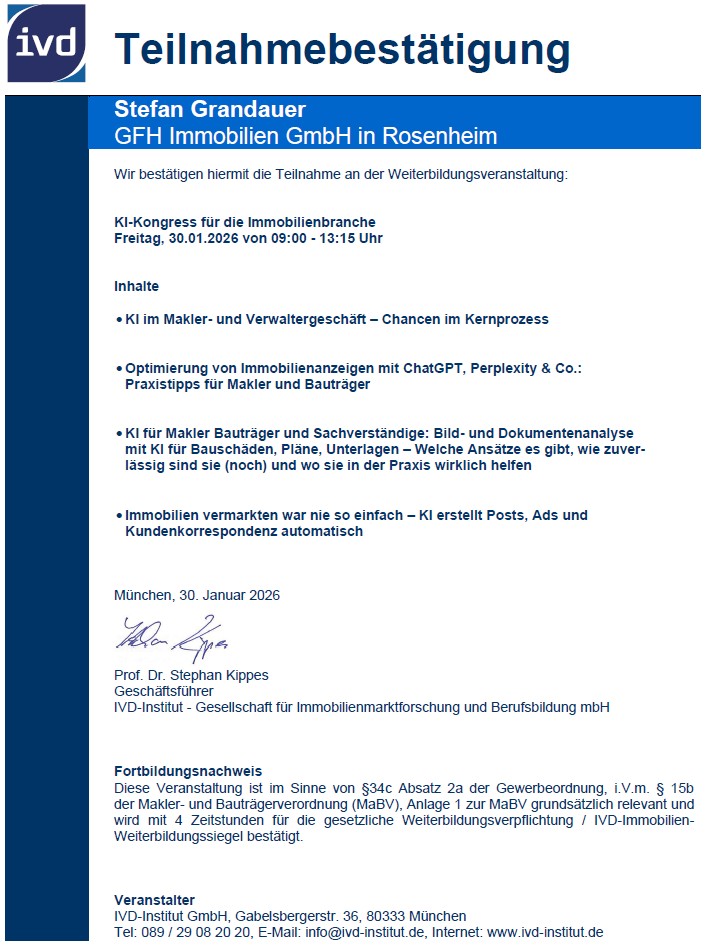 Zertifikat Online KI